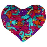 Dinos Large 19  Premium Heart Shape Cushions Back