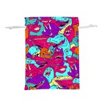 Dinos Lightweight Drawstring Pouch (L) Front