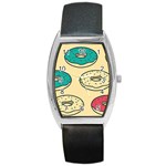 Donuts Barrel Style Metal Watch Front