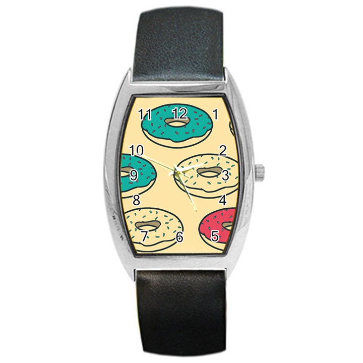 Donuts Barrel Style Metal Watch