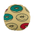 Donuts Standard 15  Premium Flano Round Cushions Back