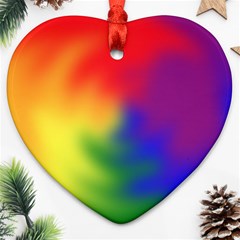 Rainbow Colors Lgbt Pride Abstract Art Ornament (heart)