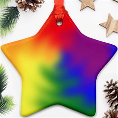 Rainbow Colors Lgbt Pride Abstract Art Ornament (star)