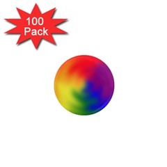 Rainbow Colors Lgbt Pride Abstract Art 1  Mini Magnets (100 Pack)  by yoursparklingshop