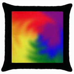 Rainbow Colors Lgbt Pride Abstract Art Throw Pillow Case (black) by yoursparklingshop