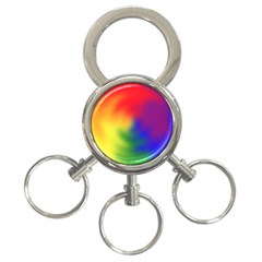 Rainbow Colors Lgbt Pride Abstract Art 3-ring Key Chain by yoursparklingshop