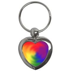 Rainbow Colors Lgbt Pride Abstract Art Key Chain (heart) by yoursparklingshop