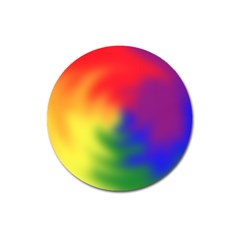 Rainbow Colors Lgbt Pride Abstract Art Magnet 3  (round) by yoursparklingshop