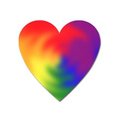 Rainbow Colors Lgbt Pride Abstract Art Heart Magnet by yoursparklingshop