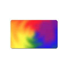 Rainbow Colors Lgbt Pride Abstract Art Magnet (name Card) by yoursparklingshop