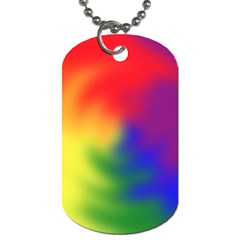 Rainbow Colors Lgbt Pride Abstract Art Dog Tag (one Side) by yoursparklingshop