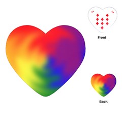 Rainbow Colors Lgbt Pride Abstract Art Playing Cards Single Design (heart)