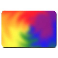 Rainbow Colors Lgbt Pride Abstract Art Large Doormat  by yoursparklingshop