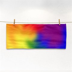 Rainbow Colors Lgbt Pride Abstract Art Hand Towel by yoursparklingshop