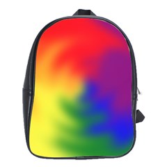 Rainbow Colors Lgbt Pride Abstract Art School Bag (large) by yoursparklingshop