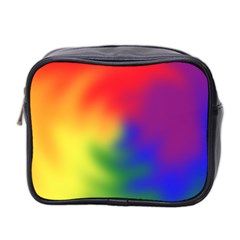 Rainbow Colors Lgbt Pride Abstract Art Mini Toiletries Bag (two Sides) by yoursparklingshop