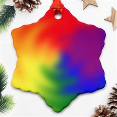 Rainbow Colors Lgbt Pride Abstract Art Ornament (snowflake)