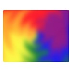 Rainbow Colors LGBT Pride Abstract Art Double Sided Flano Blanket (Large)  80 x60  Blanket Front