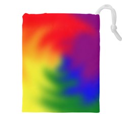 Rainbow Colors Lgbt Pride Abstract Art Drawstring Pouch (4xl) by yoursparklingshop