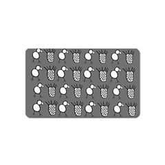 Grey Base, B&w Chpa Pattern Design Magnet (name Card) by CHPALTD