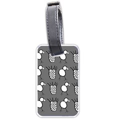 Grey Base, B&w Chpa Pattern Design Luggage Tag (one Side) by CHPALTD