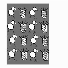 Grey Base, B&w Chpa Pattern Design Small Garden Flag (two Sides)