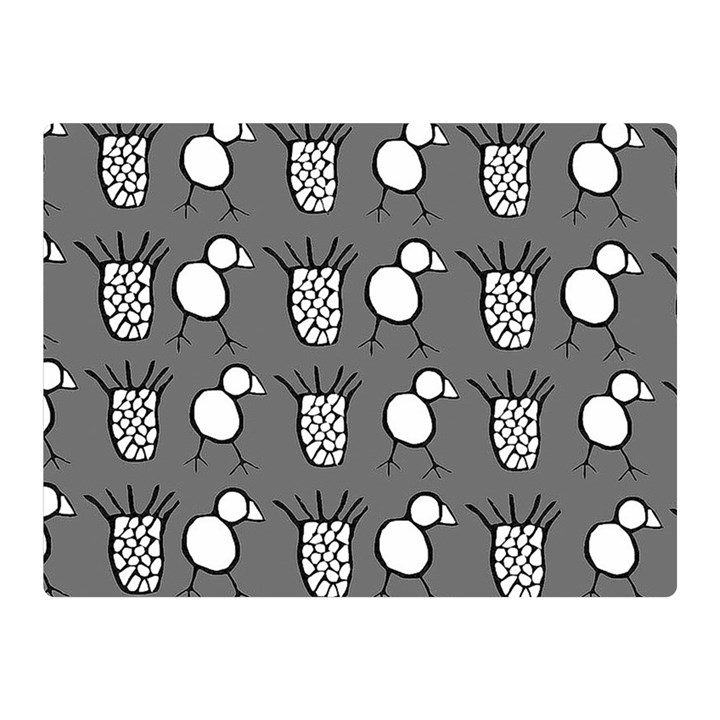 grey base, b&w chpa pattern design Double Sided Flano Blanket (Mini) 