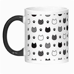 Kitten Head Paw Footprint Seamless Pattern 1 Morph Mugs by TastefulDesigns