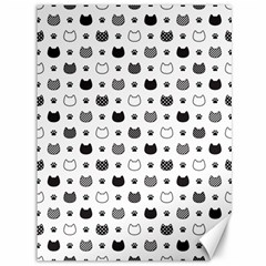 Kitten Head Paw Footprint Seamless Pattern 1 Canvas 36  X 48  by TastefulDesigns