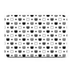 kitten head paw footprint seamless pattern 1 Plate Mats 18 x12  Plate Mat