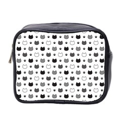 Kitten Head Paw Footprint Seamless Pattern 1 Mini Toiletries Bag (two Sides) by TastefulDesigns