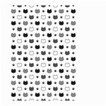 kitten head paw footprint seamless pattern 1 Small Garden Flag (Two Sides) Back