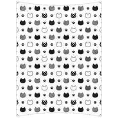 Kitten Head Paw Footprint Seamless Pattern 1 Back Support Cushion by TastefulDesigns