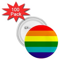 Original 8 Stripes Lgbt Pride Rainbow Flag 1 75  Buttons (100 Pack)  by yoursparklingshop