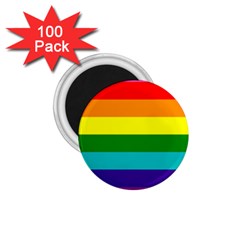 Original 8 Stripes Lgbt Pride Rainbow Flag 1 75  Magnets (100 Pack)  by yoursparklingshop