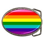 Original 8 Stripes LGBT Pride Rainbow Flag Belt Buckles Front