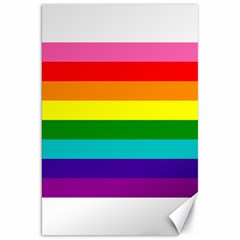 Original 8 Stripes Lgbt Pride Rainbow Flag Canvas 20  X 30  by yoursparklingshop