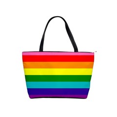 Original 8 Stripes Lgbt Pride Rainbow Flag Classic Shoulder Handbag by yoursparklingshop