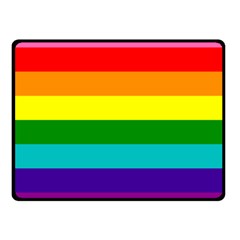 Original 8 Stripes Lgbt Pride Rainbow Flag Fleece Blanket (small) by yoursparklingshop