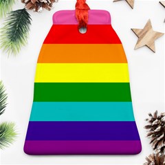 Original 8 Stripes Lgbt Pride Rainbow Flag Ornament (bell)