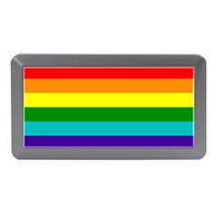 Original 8 Stripes Lgbt Pride Rainbow Flag Memory Card Reader (mini) by yoursparklingshop