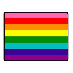 Original 8 Stripes Lgbt Pride Rainbow Flag Double Sided Fleece Blanket (small)  by yoursparklingshop