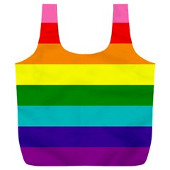 Original 8 Stripes Lgbt Pride Rainbow Flag Full Print Recycle Bag (xxxl) by yoursparklingshop