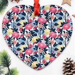 Beautiful Floral Pattern Ornament (heart) by TastefulDesigns