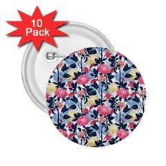 Beautiful Floral Pattern 2 25  Buttons (10 Pack)  by TastefulDesigns