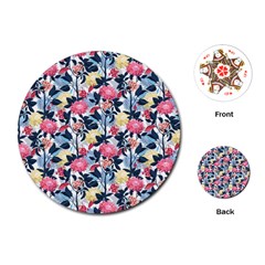 Beautiful Floral Pattern Playing Cards Single Design (round) by TastefulDesigns