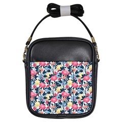 Beautiful Floral Pattern Girls Sling Bag by TastefulDesigns