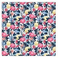 Beautiful Floral Pattern Large Satin Scarf (square)