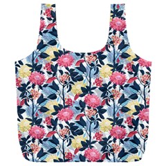 Beautiful Floral Pattern Full Print Recycle Bag (xxl)