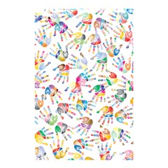 Colorful Palms, Hand Print Pattern, Rainbow Colors Palette Shower Curtain 48  X 72  (small)  by Casemiro